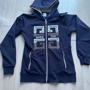 Givenchy Dark Blue Zip-Up Hoodie